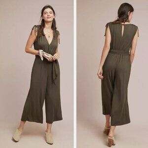 Anthropologie Moulinette Soeurs Jumpsuit Womens Small Alisande Olive Moss Green
